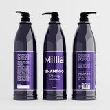 Millia Shampoo 3 Litre – Professional Nourishing Shampoo Available in Argan, Black Seed, Coconut, Olive Oil, and Rosemary for All Hair Types