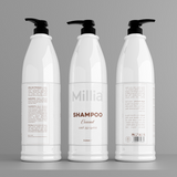 Millia Shampoo 3 Litre – Professional Nourishing Shampoo Available in Argan, Black Seed, Coconut, Olive Oil, and Rosemary for All Hair Types