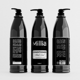 Millia Conditioner 3 Litre – Professional Hair Moisturizer with Argan, Black Seed, Coconut, Olive Oil, and Rosemary for All Hair Types