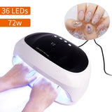 Pilot Club 72W UV LED Nail Lamp for Gel Polish – Professional Nail Dryer with Timer, Auto Sensor & LCD Display for Hands and Feet