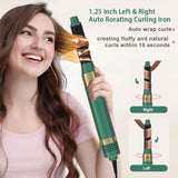 MULLINER 4 in 1 Hair Styler ML-5015 ,  Multi-Functional Hair Dryer Brush & Curling Wand , Volumizing Airflow Technology , 3 Heat & 2 Speed Settings , UK Plug