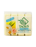 Taous Natural Moroccan Bar Soap Pack of 4 - Antibacterial Formula - 125g each