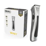 Wahl Beret Cordless Trimmer 08841-636 – Professional Silver Hair & Beard Outlining Trimmer with Chrome Blade