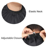 Waterproof Black Cutting Cape with Elastic Neck and Clip Closure – 160 × 140 cm