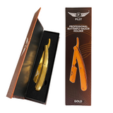 Pilot Premium Butterfly Barber Razor – Safety Razor for Men with Interchangeable Blades, Lightweight, Ergonomic Shavette for Professional Grooming & Precision Shaving – Available in Gold, Silver, and Matte Black