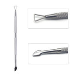 Nghia Pusher P-20 Double-Ended Stainless Steel Cuticle Pusher – Mirror Finish, Professional Nail Care Tool