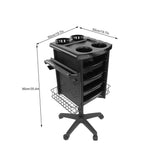 Trolley X31 Black Salon Trolley Multi-Layer Movable Hairdressing Cart