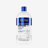 Delia Hydrating Micellar Water 500ml 3 in 1 - Gentle Cleanser & Makeup Remover