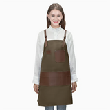 Professional Barber & Salon Apron with Leather Accents - Apron MX-21