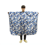 Kids Cutting Cape J-‏963 Size (‏140*160cm) - Fun Paint Splash Haircut Cape in Blue – Large, Waterproof & Easy to Clean