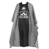 Hair Cutting Cape for Salon & Barber, Large Black and White Striped Professional Hairdressing Cape with Snap Closure ,Water-Resistant, Unisex – J-1093