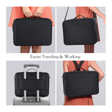 Professional Makeup Organizer Bag T-08 – Large Travel Cosmetic Case with Adjustable Compartments, Brush Holder & Multi-Carry Strap – Barber Tool Bag for Makeup Artists & Hair Stylists