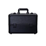 Small Makeup Bag/Case – T-28 Rose Gold/ Black Makeup Case | Lockable Aluminum Cosmetic Bag with Shoulder Strap (Small)