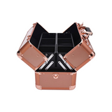 Makeup Bag (Small) T-28 - Portable Lockable Makeup Bag , Cosmetic Case with Aluminum Alloy, Travel Beauty Organizer