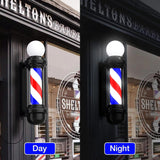 Barber Salon Pole  Light Y-5 Size: 57*19*26 - Black - Waterproof Wall-Mounted Vintage Barber Shop Sign with Switch – Outdoor/Indoor Illuminated Salon Light