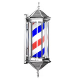 Barber Salon LED Barber Pole Light Y-6 Size: 75*26*20 - Silver :  Waterproof Wall-Mounted Stainless Steel Barber Shop Sign with High Brightness & Explosion-Proof Acrylic Tube