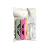 Pilot 6-Piece Manicure Pedicure Kit – Complete Nail Care Set with Cuticle Pushers, Nail File, Buffers & Cleaning Brush for Acrylic & Natural Nails