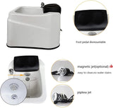 Pilot Jet SPA T068 Portable Acrylic Foot Bath with Bubble Massage, Adjustable Temperature & Automatic Water Circulation – Home & Salon Pedicure Tub