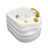 Pilot Jet SPA T086 Gold – Heated Foot Bath Tub with Massage, Callus Remover – Acrylic Pedicure Basin for Salon or Home