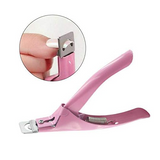 Pink Acrylic Nail Clipper & Cutter - Precision Faux Nail Trimmer