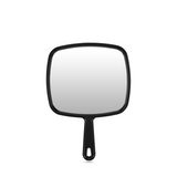 Square Handheld Mirror with Handle – Black | Professional Barber, Salon & Makeup Styling Mirror