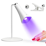 Portable UV Nail Lamp 032 (YT-128) – Multifunctional Magnetic Suction LED Nail Light with 360° Rotation, Adjustable Brightness, Rechargeable for Gel Nails