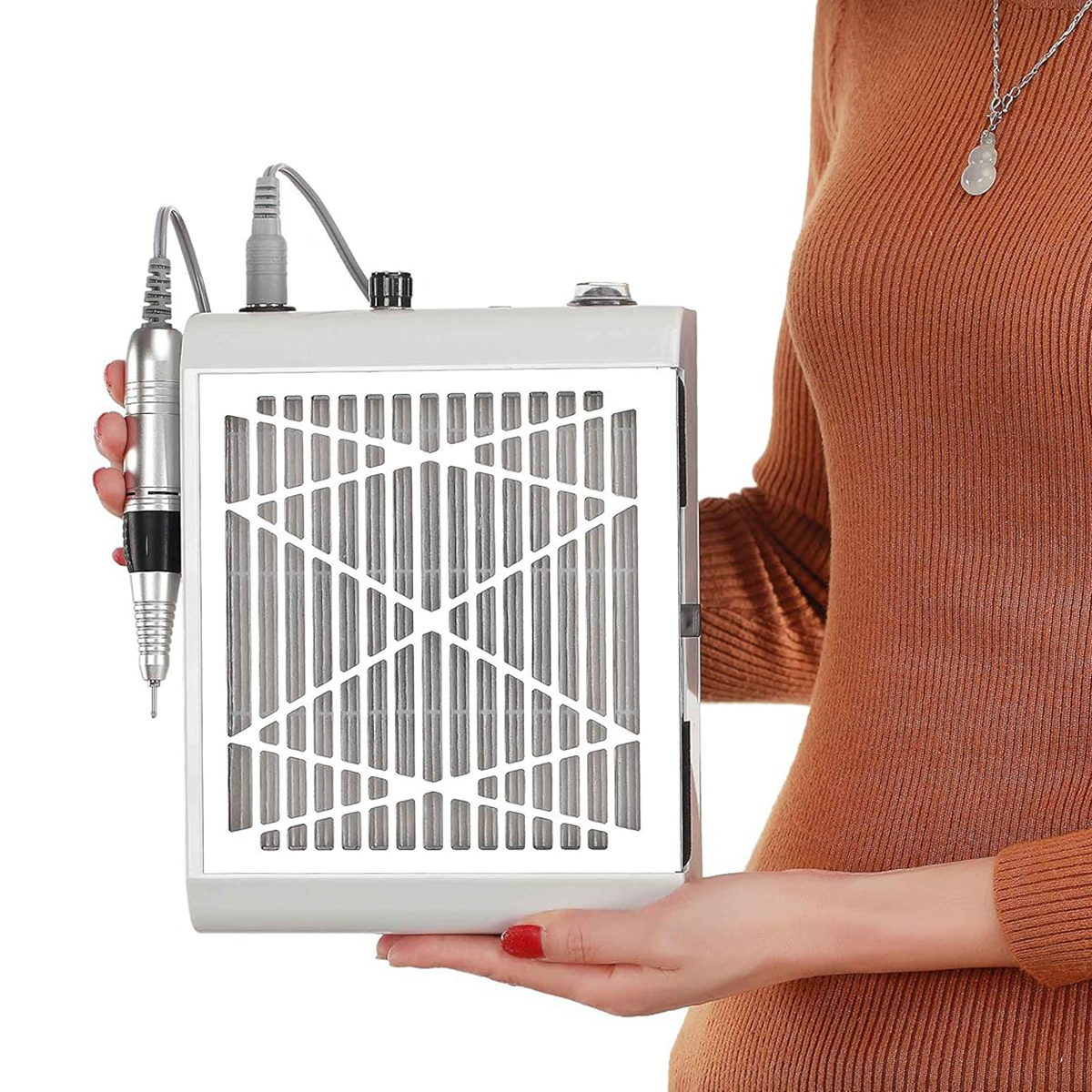 Nail Suction Machine Professional 2-in-1 Nail Drill Machine with Dust Collector – Portable ...