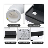 Nail Dust Collector/Vacuum Japanese Style 60W with Reusable Filter & LED Light for Salon and Home Use