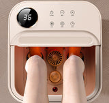 ZG-H2381C Folding Foot SPA Machine – Electric Heated 8L Foot Bath with Water Bubbles, Six Roller Massage Groups, Automatic Heating, Red Light Therapy, LCD Display, Portable Handle & Insulation Cover