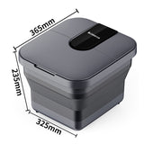 ZG-H2281C Folding Foot SPA Machine – Electric Heated 8L Foot Bath with Bubble Massage, PTC Heater, Microcomputer Temperature Control, Manual Drainage, Compact Home Foot Spa