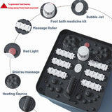 ZG-H2281C Folding Foot SPA Machine – Electric Heated 8L Foot Bath with Bubble Massage, PTC Heater, Microcomputer Temperature Control, Manual Drainage, Compact Home Foot Spa