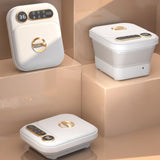 ZG-H9802C Collapsible Foot SPA Machine – 15L Heated Foot Bath with 6 Massage Rollers, Bubble & Vibration Therapy, Red Light, Dual Touch Switch, Timer, Support Rod, Foot Stone & Carry Handle