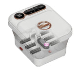 ZG-H9802C Collapsible Foot SPA Machine – 15L Heated Foot Bath with 6 Massage Rollers, Bubble & Vibration Therapy, Red Light, Dual Touch Switch, Timer, Support Rod, Foot Stone & Carry Handle