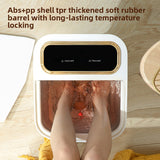 ZG-H2387C Folding Foot SPA Machine – Deep 15L Heated Foot Bath with Water Bubbles, 6 Smooth Massage Rollers, Red Light Therapy, Lightweight Portable Design for Home Relaxation