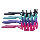 Dompel Maya Brush 4015 – Ergonomic Antistatic Detangling Brush for Wet & Dry Hair – Lightweight & Frizz-Reducing – Black, Green, Pink, Purple