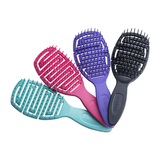 Dompel Maya Brush 4015 – Ergonomic Antistatic Detangling Brush for Wet & Dry Hair – Lightweight & Frizz-Reducing – Black, Green, Pink, Purple
