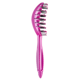 Dompel Anatomica Brush 4070 – Ergonomic Detangling Hair Brush with Curved Bristles for Wet & Dry Hair – Blue, Cherry, Pink