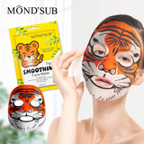 Mond’Sub Fun Animal Face Mask Series 24 ml – Hydrating, Firming, Nourishing & Smoothing Sheet Masks with Natural Extracts (Tiger, Penguin, Panda, Kitty)