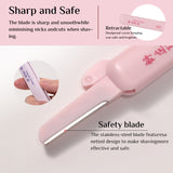 Eyebrow Razor Set LLT40 – 2pcs Women’s Facial Hair & Eyebrow Trimmers, Stainless Steel Washable Blades, Retractable Dustproof Cover, Safe & Smooth Shaving, Purple