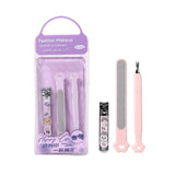 3-in-1 Portable Nail Care Kit LLT19 – Mini Nail Clippers, Cuticle Remover, and Nail File Set, Stainless Steel, Travel-Friendly