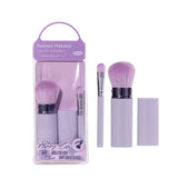 Makeup Brush Set LLT29 – 2pcs Retractable Face Brush + Precision Eyeshadow Brush , Soft Nylon Bristles, Travel-Friendly