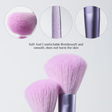 Makeup Brush Set LLT35 – 2pcs Purple, Vegan Nylon Bristles, Durable Aluminum Ferrules, Face & Eye Brushes