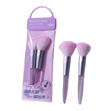 Makeup Brush Set LLT35 – 2pcs Purple, Vegan Nylon Bristles, Durable Aluminum Ferrules, Face & Eye Brushes