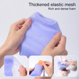 Purple Foaming Net Soap Pouch – Soft Elastic Mesh Bath Sponge for Rich Lather, Dense Foam & Gentle Exfoliating | Durable, Tear-Resistant Body Wash Accessory