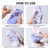 Purple Foaming Net Soap Pouch – Soft Elastic Mesh Bath Sponge for Rich Lather, Dense Foam & Gentle Exfoliating | Durable, Tear-Resistant Body Wash Accessory