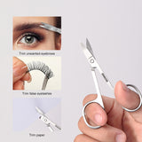 LLT04 Eyebrow Care Set 3pcs – Stainless Steel Tweezer, Straight Eyebrow Scissors, and Eyebrow Shaver for Precise Hair Removal, Eyebrow Shaping, Grooming Kit for Home and Travel, Available in Purple and Pink