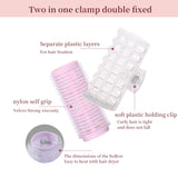 Hair Roller LLT11 - Velcro Hair Roller with Matching Clip (Purple, 6.8cm)