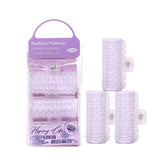Hair Roller LLT11 - Velcro Hair Roller with Matching Clip (Purple, 6.8cm)