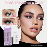 False Eyelashes LLT27-A ,  Lightweight Soft Synthetic Lashes + Latex-Free Vegan DIY Cluster Lash Glue , Waterproof 48H Hold