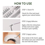 False Eyelashes LLT27-A ,  Lightweight Soft Synthetic Lashes + Latex-Free Vegan DIY Cluster Lash Glue , Waterproof 48H Hold